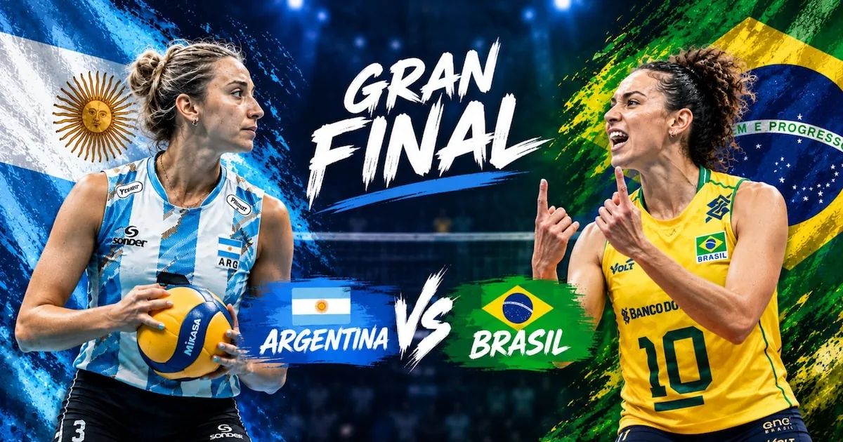 Brasil vs Argentina: la gran final del Sudamericano de vóley 2026