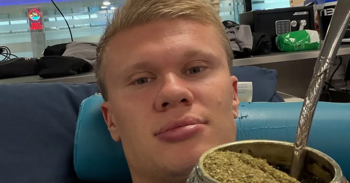 Haaland y un mate que desató la locura en redes: dedicatoria a tres argentinos